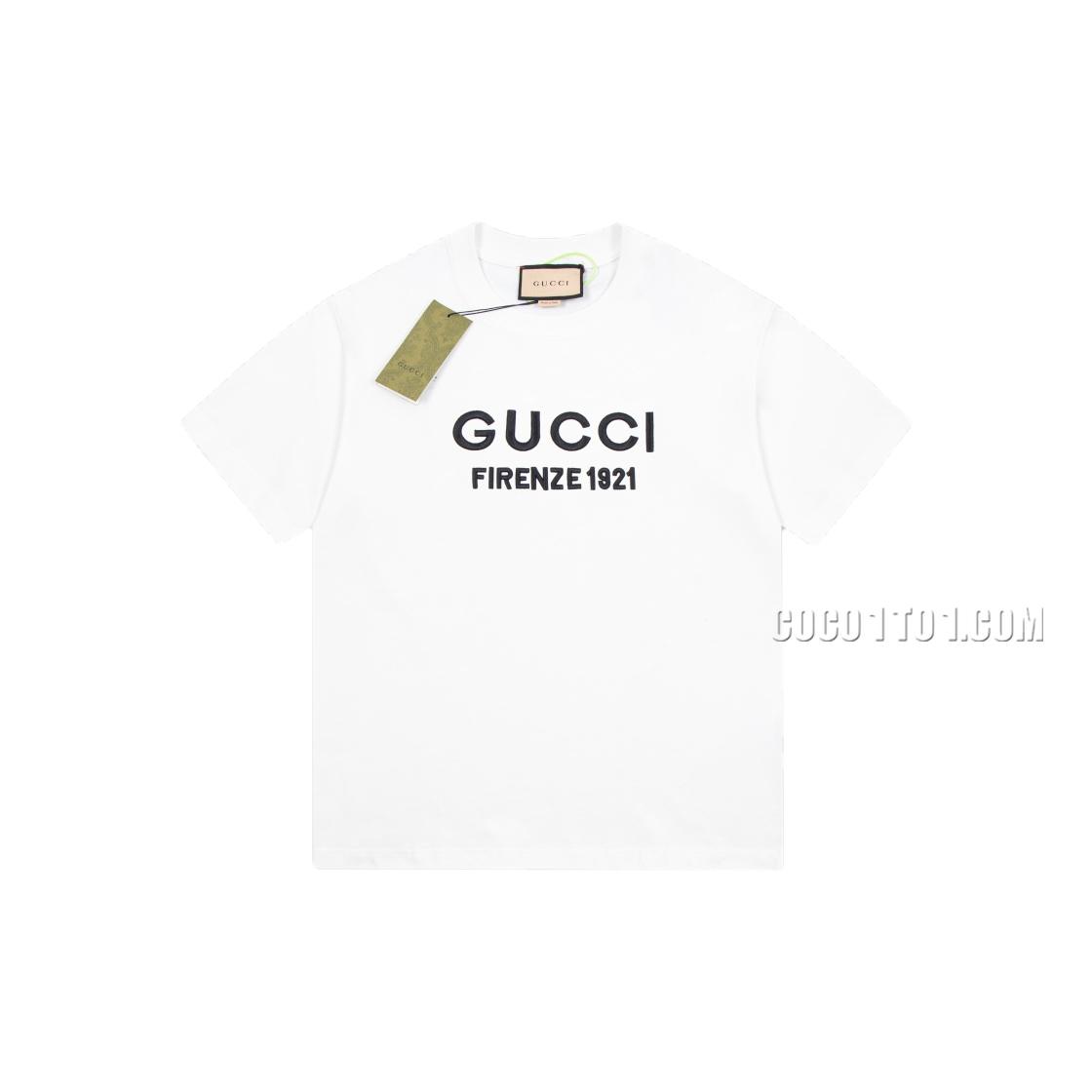 Gucci Early Spring Collection Letter Embroidered Short-Sleeved T-shirt N42301