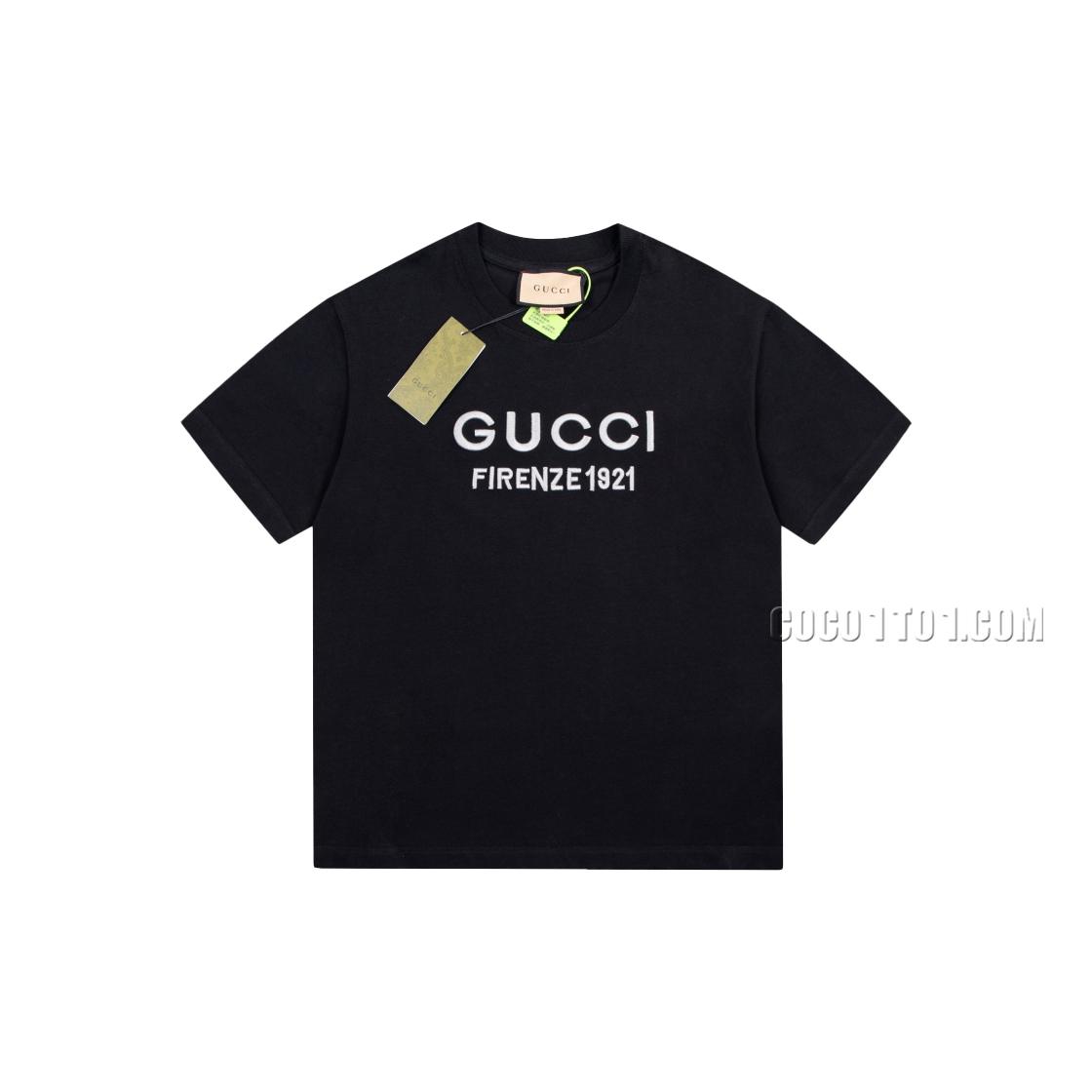 Gucci Early Spring Collection Letter Embroidered Short-Sleeved T-shirt N42301