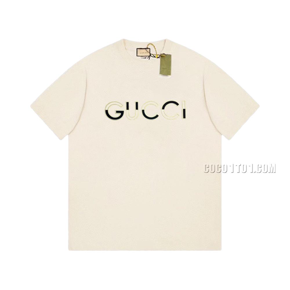 Gucci Limited Edition Patchwork 3D Velvet Casual Short-Sleeved T-shirt N42301