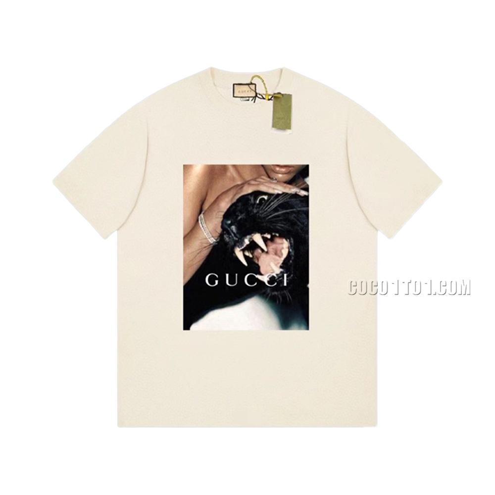 Gucci Limited Edition Femme Fatale Black Panther Casual Short-Sleeved T-shirt N42301