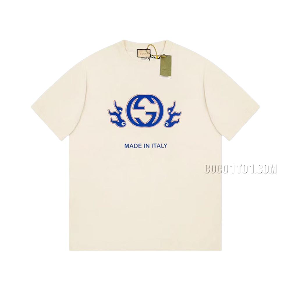 Gucci Limited Edition Velvet Firewheel Casual Short-Sleeved T-shirt N42301