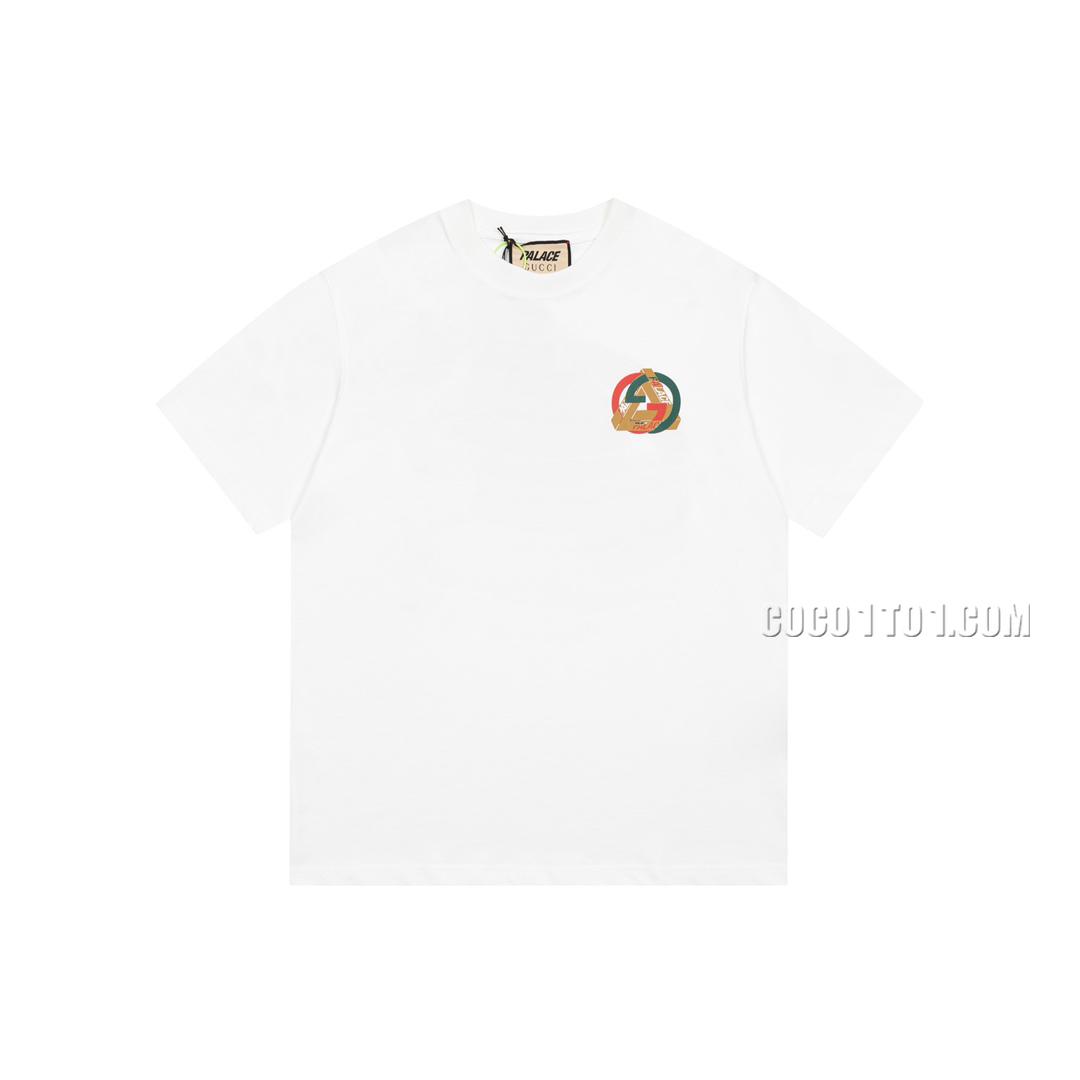 Gucci x PALACE Spring/Summer Collaboration Double G Golden Triangle Short-Sleeved T-shirt N42301