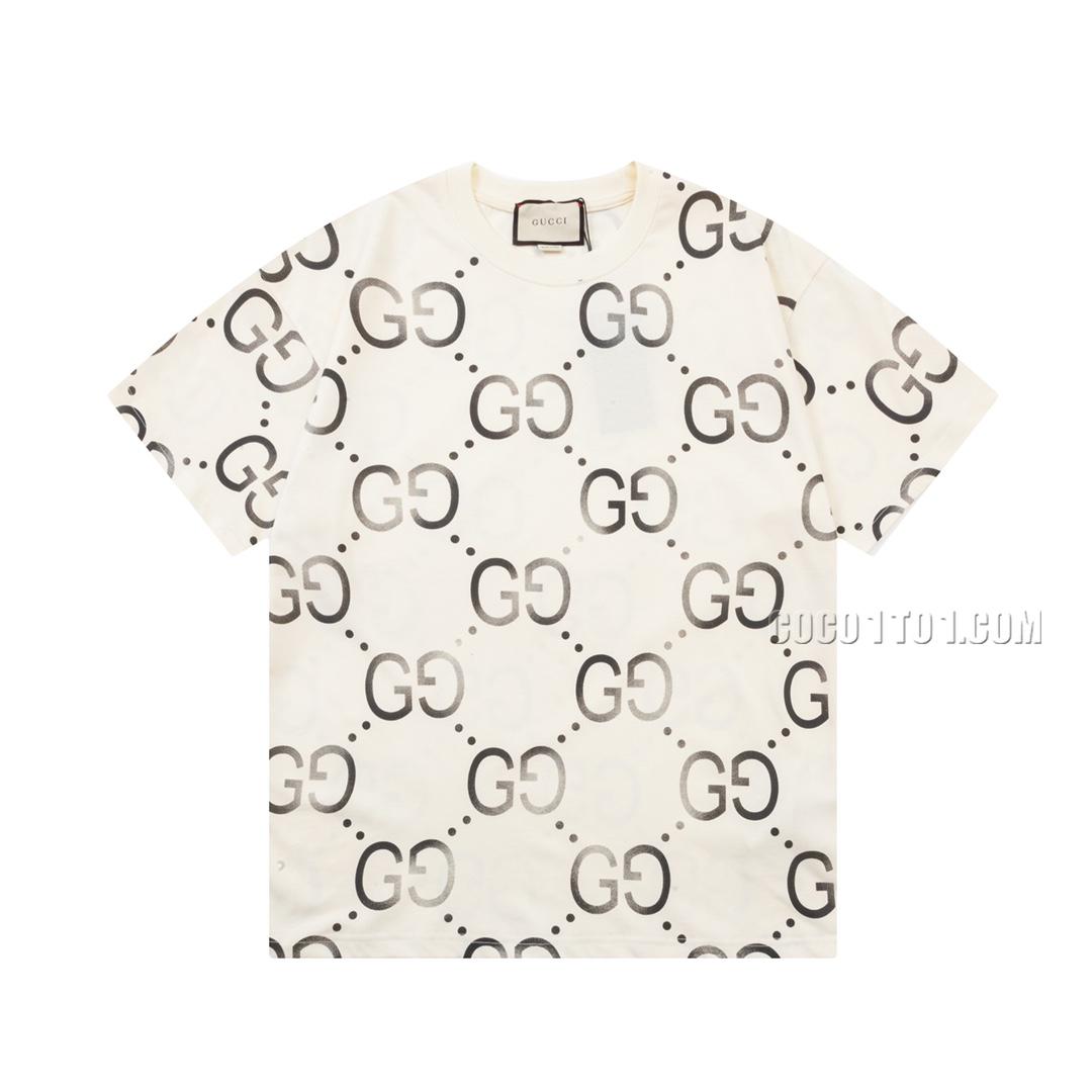 Gucci New All-Over Printed Letter Logo Short-Sleeved T-shirt N42301