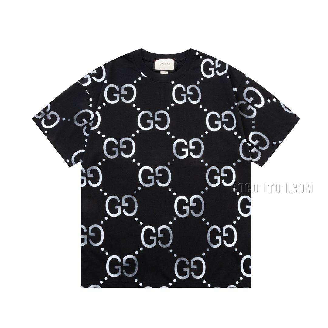 Gucci New All-Over Printed Letter Logo Short-Sleeved T-shirt N42301
