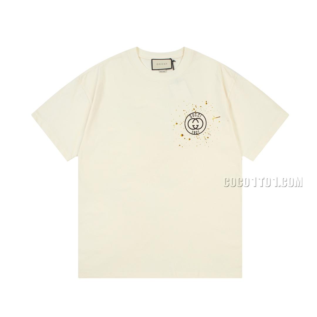Gucci New 1921 Firework Letter Logo Short-Sleeved T-shirt N42301