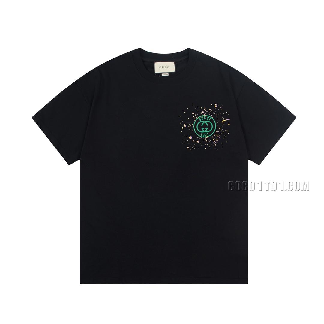 Gucci New 1921 Firework Letter Logo Short-Sleeved T-shirt N42301