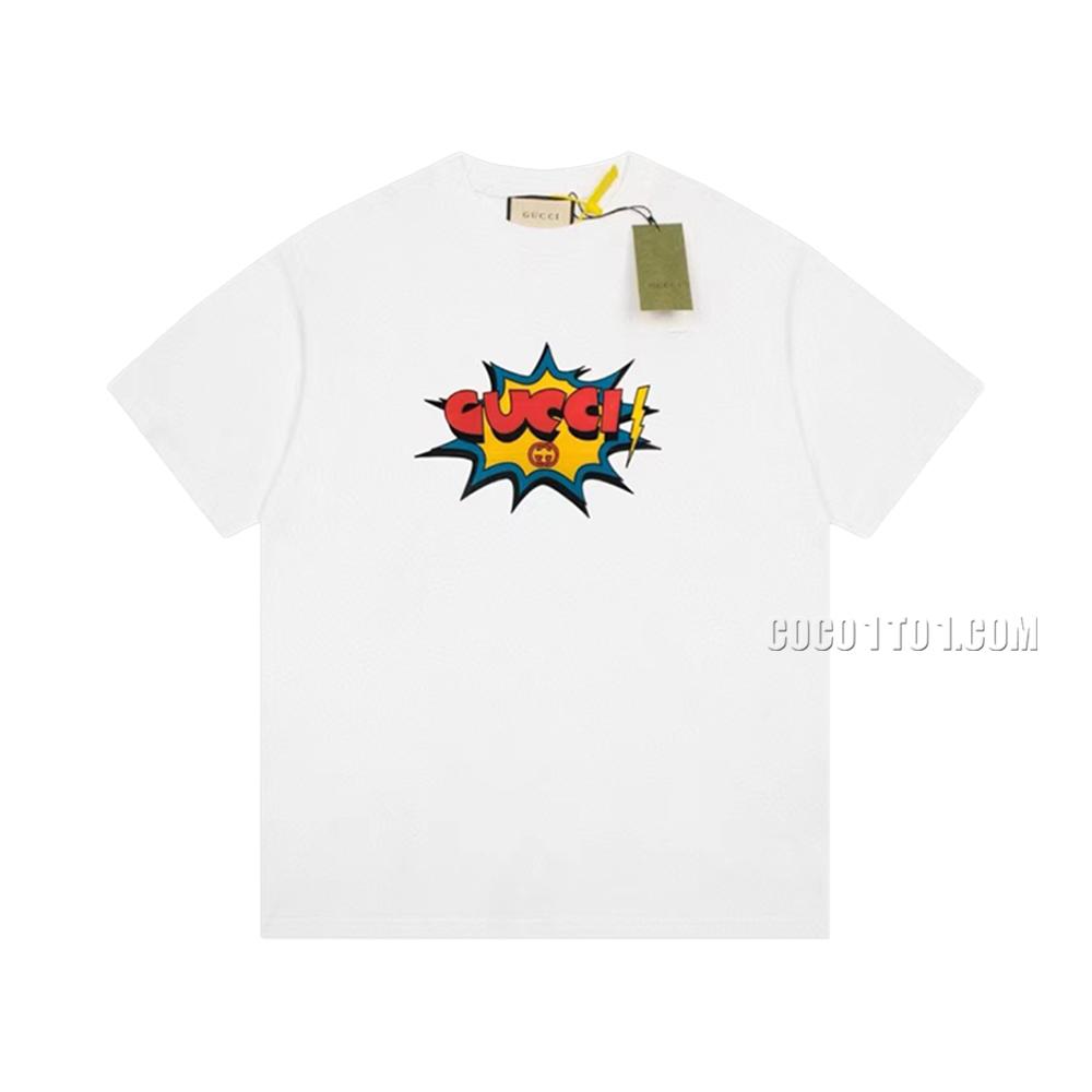 Gucci Limited Edition Explosive Print Casual Short-Sleeved T-shirt N42301