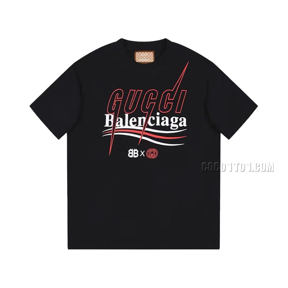 Gucci x Balenciaga New Printed Logo Short-Sleeved T-shirt N42301