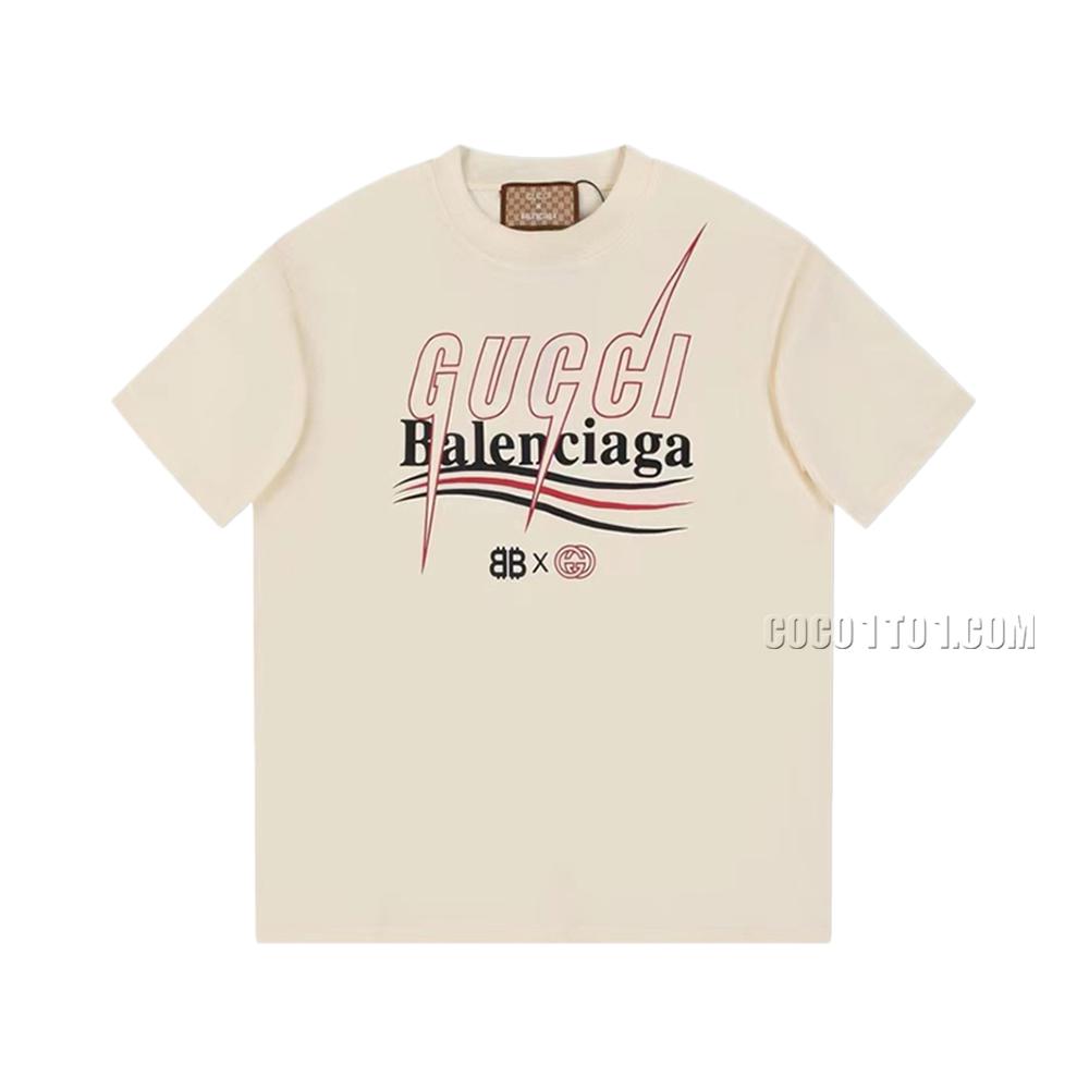 Gucci x Balenciaga New Printed Logo Short-Sleeved T-shirt N42301