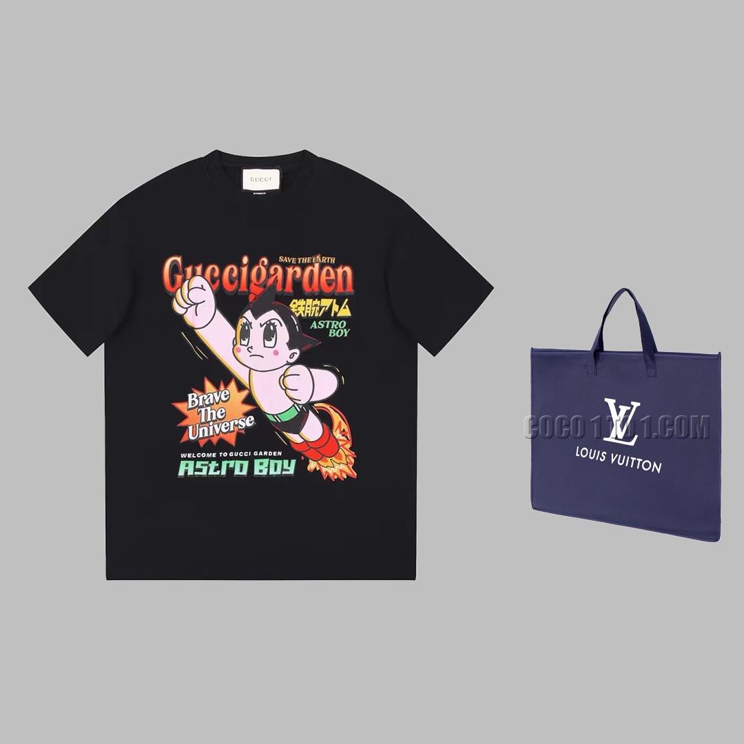 Gucci Early Autumn New Iron Bowl Astro Boy Collaboration Series Printed Half-Sleeved T-shirt N42301
