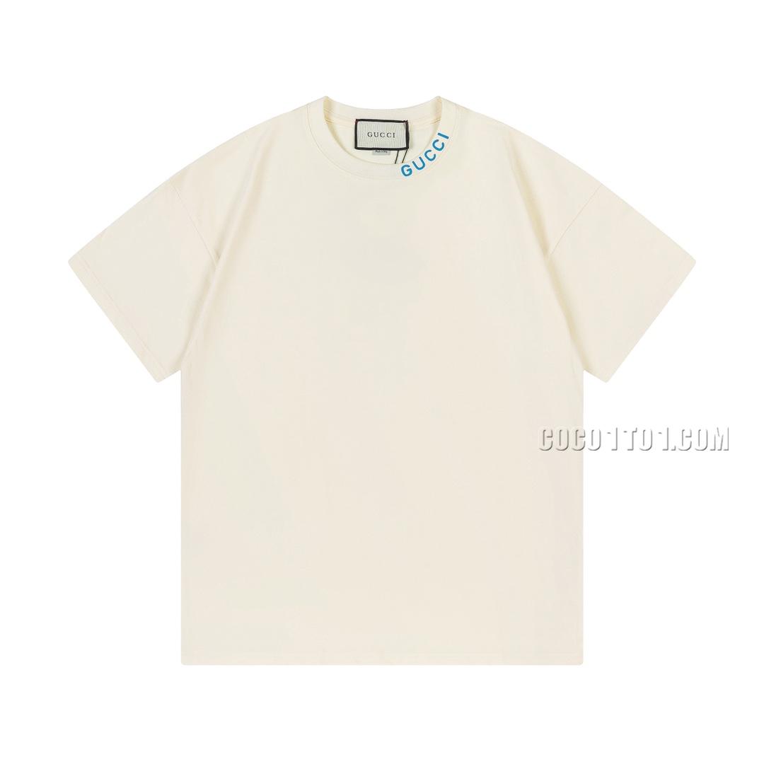 Gucci New Imported 3D Embossed Letter Logo Short-Sleeved T-shirt N42301