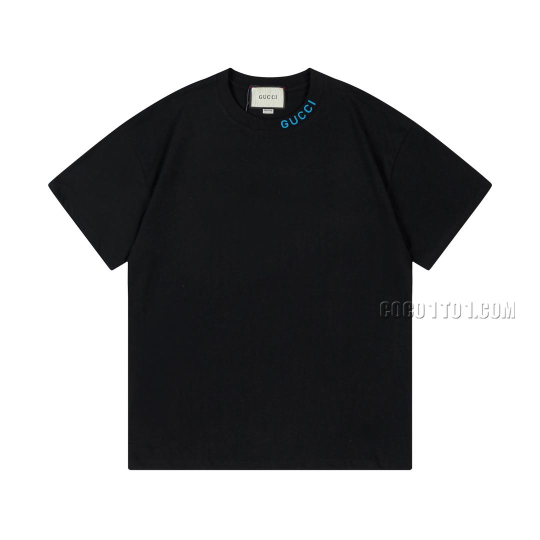 Gucci New Imported 3D Embossed Letter Logo Short-Sleeved T-shirt N42301