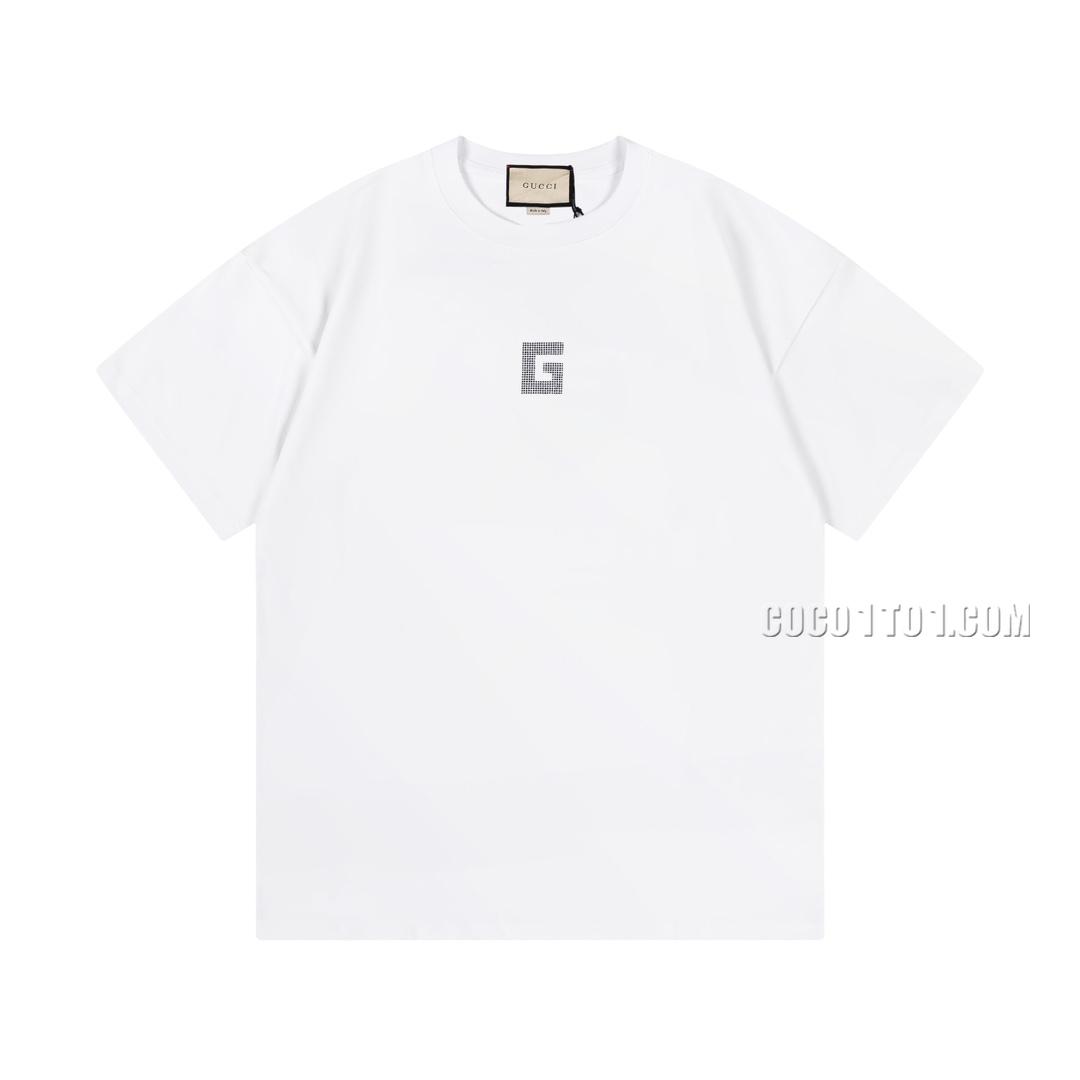 Gucci New Beaded Letter Logo Short-Sleeved T-shirt N42301