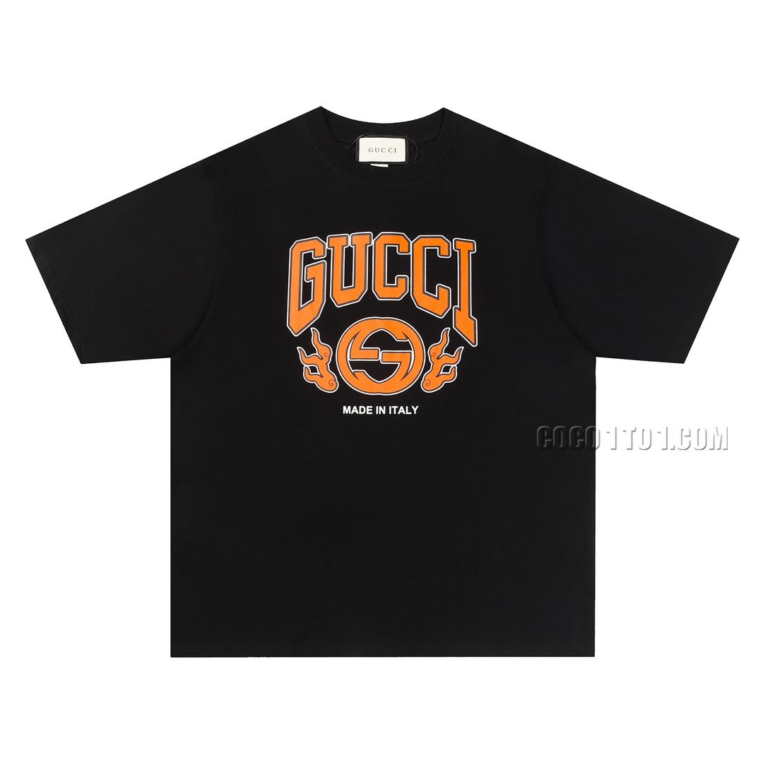 Gucci Gucci Spring/Summer Limited Edition Year of the Dragon Double G Letter Printed Short-Sleeved T-shirt N42301