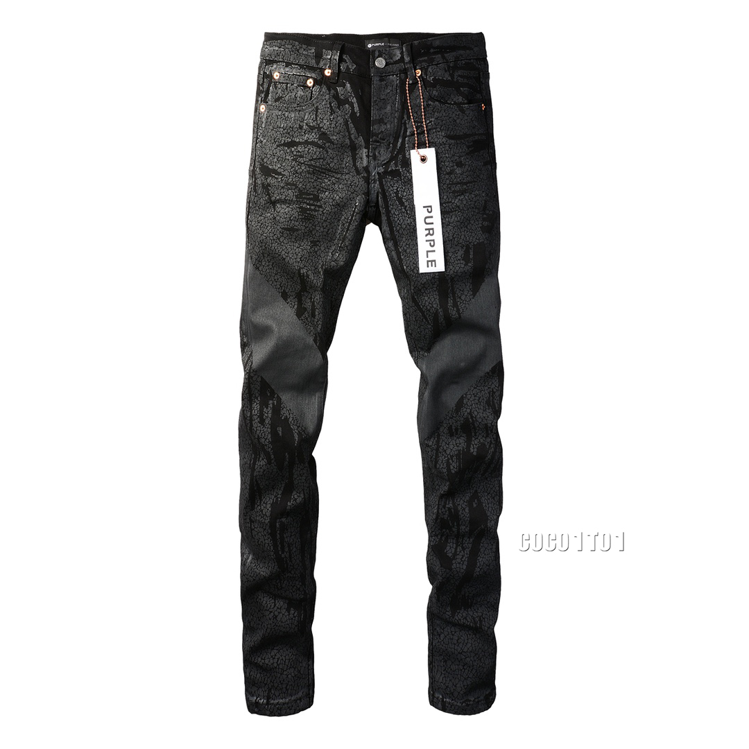 HOT Black New Purple Brand Men's Personality Fashion Jeans 2024