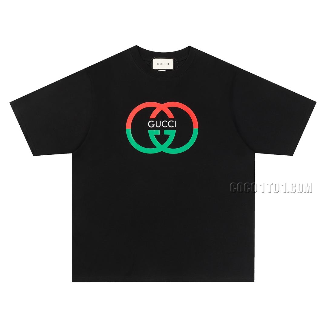 Gucci Gucci Spring/Summer Classic Double G Printed Short-Sleeved T-shirt N42301