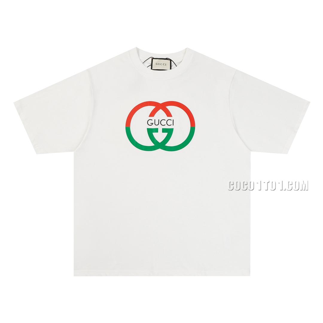 Gucci Gucci Spring/Summer Classic Double G Printed Short-Sleeved T-shirt N42301