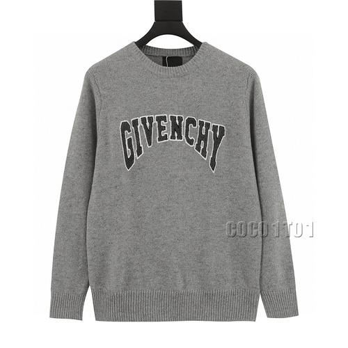 GIVENCHY Large LOGO Towel Embroidery Crewneck Sweater