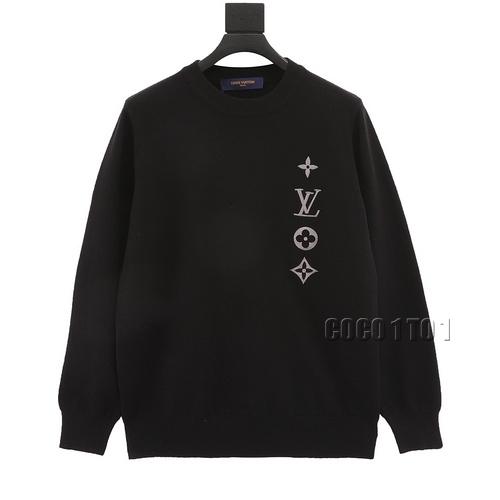 LV Embroidered Four-Flower Knitted Sweater