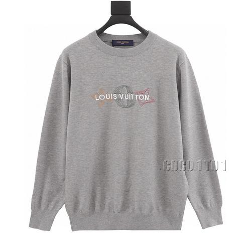 LV Embroidered Four-Flower Knitted Sweater