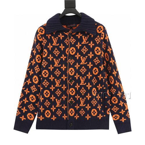 LV Monogram Full Print Cardigan Sweater