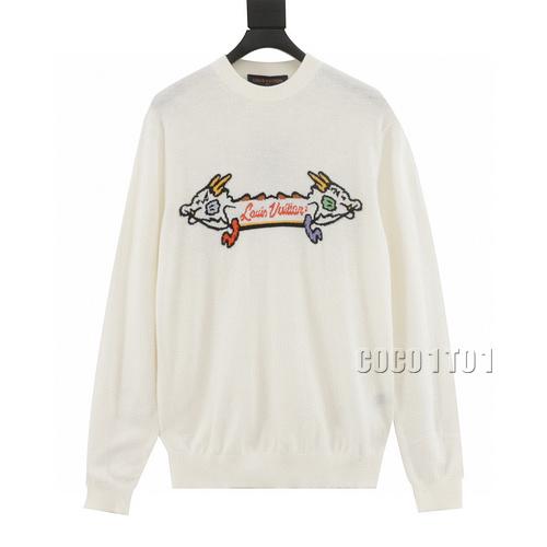 LV Double-Headed Dragon Crewneck Knitted Sweater
