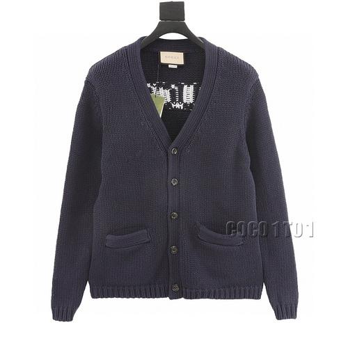 GUCCI Back Jacquard Cardigan Sweater