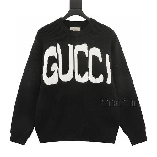 GUCCI x Blcg Collaboration Large Logo Knitted Long Sleeve Sweater