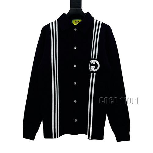 GUCCI x Adidas Collaboration Knitted Collared Cardigan