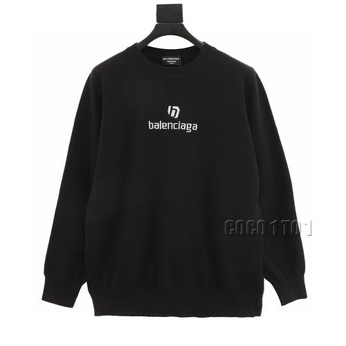 Balenciaga Embroidered Letter Logo Knitted Sweater
