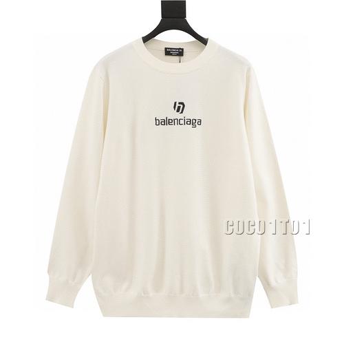 Balenciaga Embroidered Letter Logo Knitted Sweater