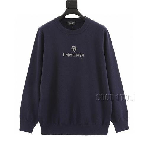 Balenciaga Embroidered Letter Logo Knitted Sweater