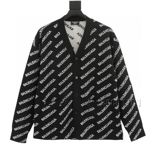 Balenciaga Barrage Jacquard Cardigan Sweater