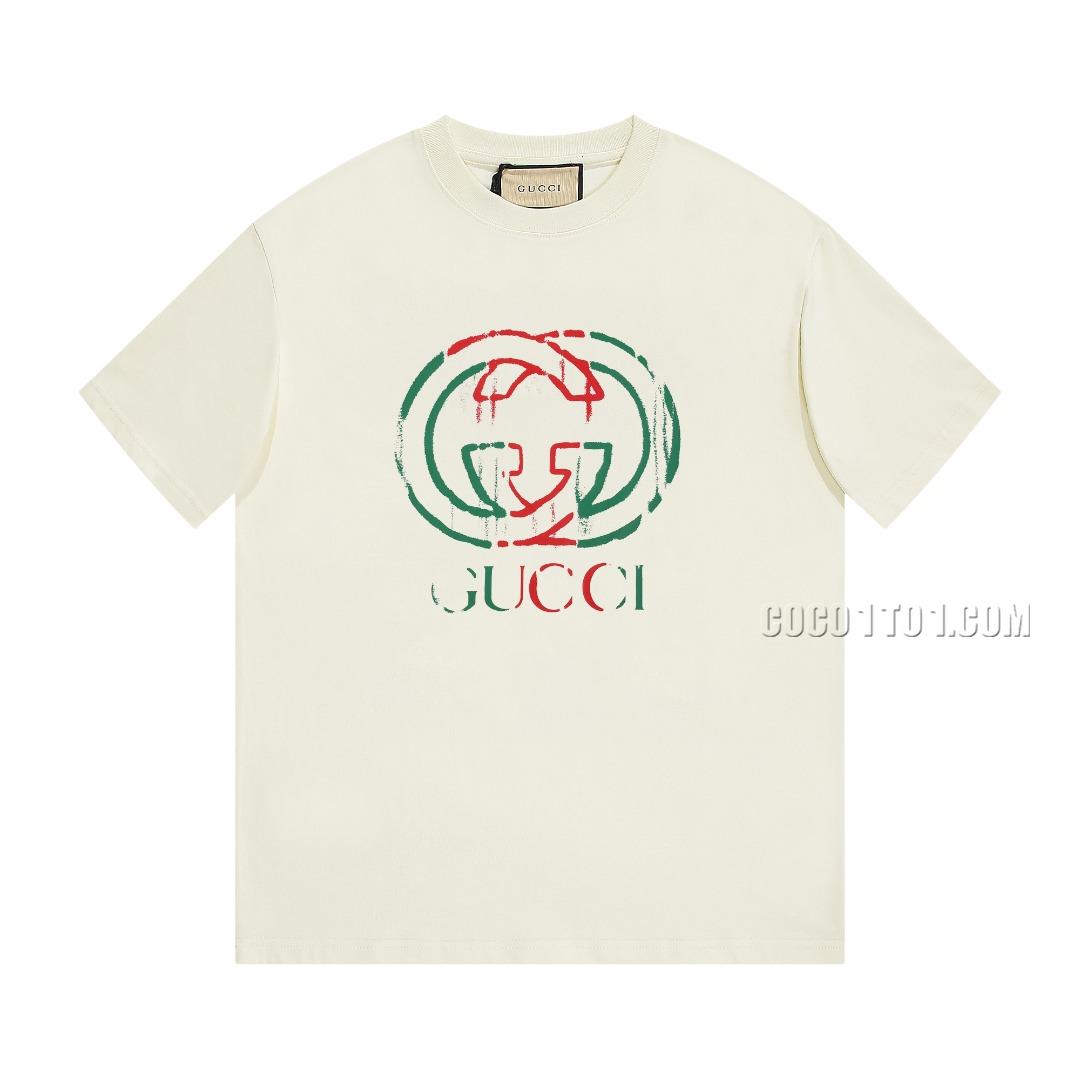 Gucci New Logo Printed Short-Sleeved T-shirt N42301