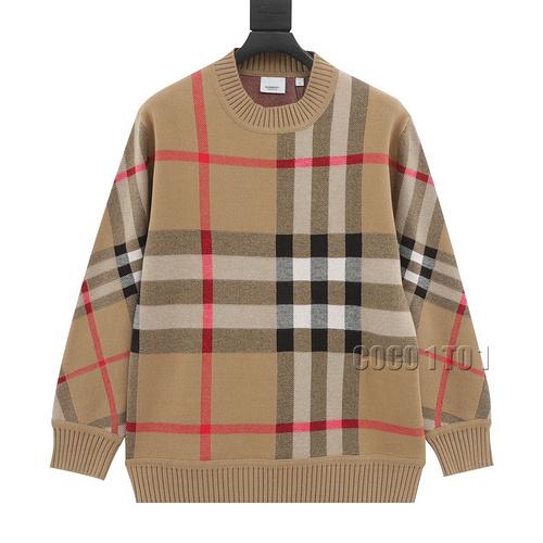 Burberry BBR Classic Plaid Round Neck Sweater