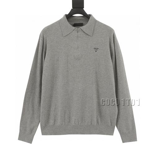 PRADA Half-Zip Base Layer Knitted Sweater