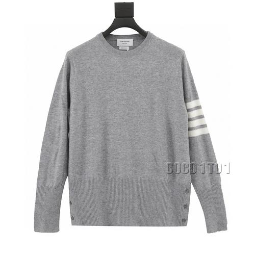 THOM BROWNE Classic Four-Bar Crewneck Sweater