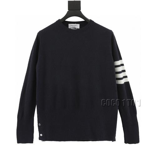 THOM BROWNE Classic Four-Bar Crewneck Sweater