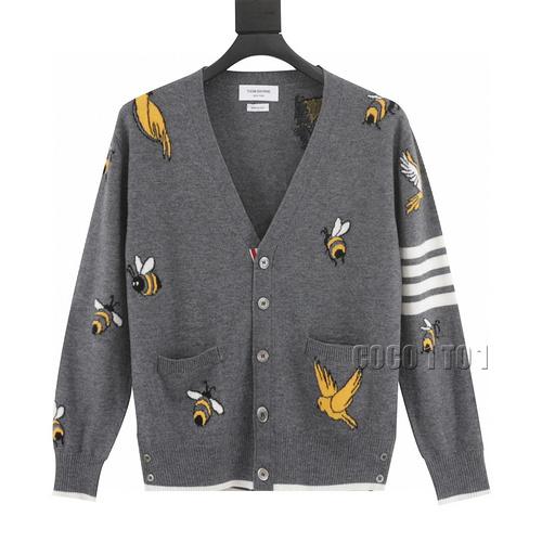 THOM BROWNE Small Bee Cardigan Sweater