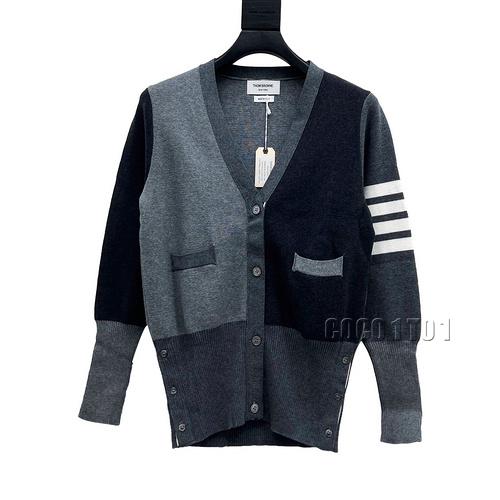 THOM BROWNE Color-Woven Four-Button Cardigan