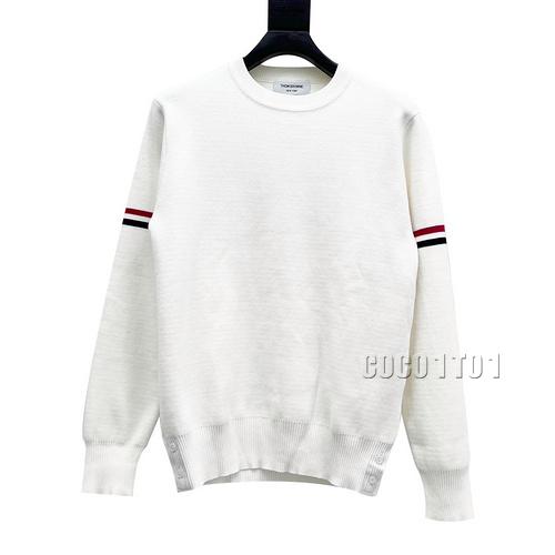 THOM BROWNE Three-Color Sleeve Crewneck Sweater