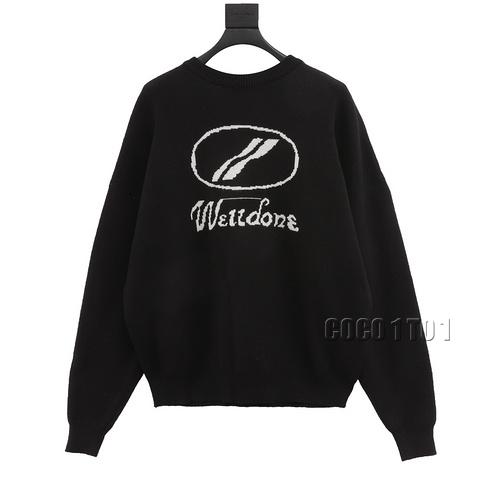 Welldone Jacquard Logo Knitted Crewneck Sweater
