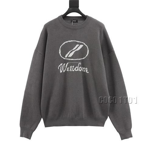 Welldone Jacquard Logo Knitted Crewneck Sweater