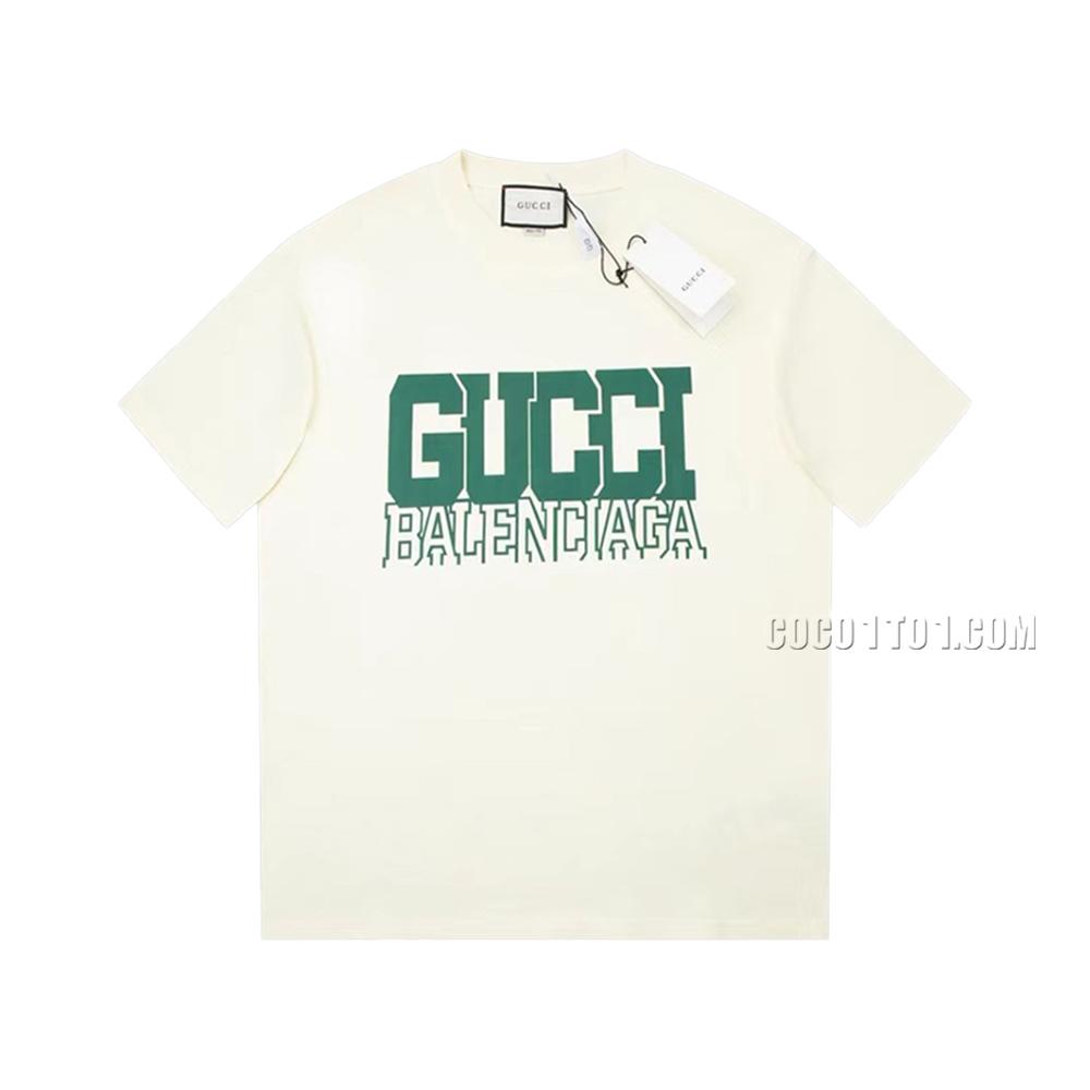 Gucci x BALNIAGA New Printed Logo Short-Sleeved T-shirt N42301