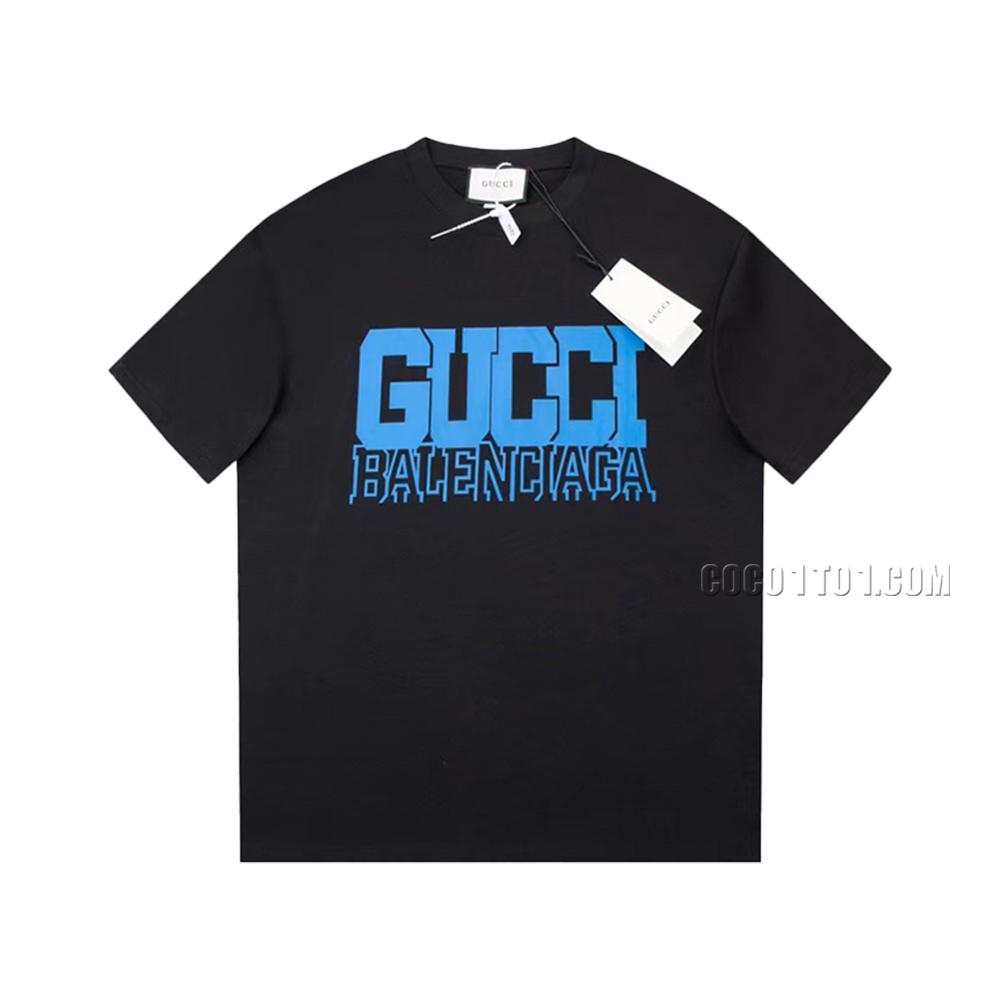 Gucci x BALNIAGA New Printed Logo Short-Sleeved T-shirt N42301