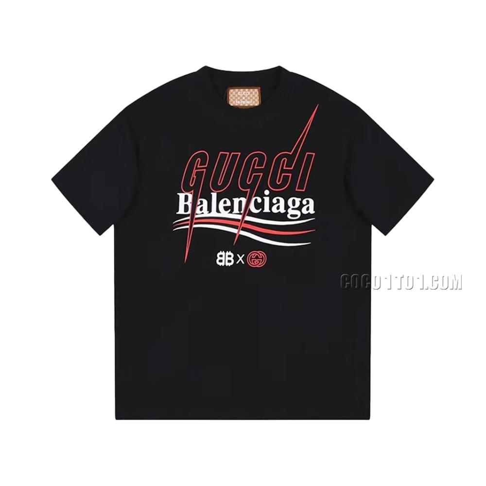 Gucci Collaborates with Balenciaga: New Printed Logo Short-Sleeve T-shirt N42301