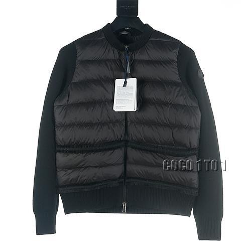 Moncler GRENOBLE Series Knitted Panel Down Jacket with Stand Collar