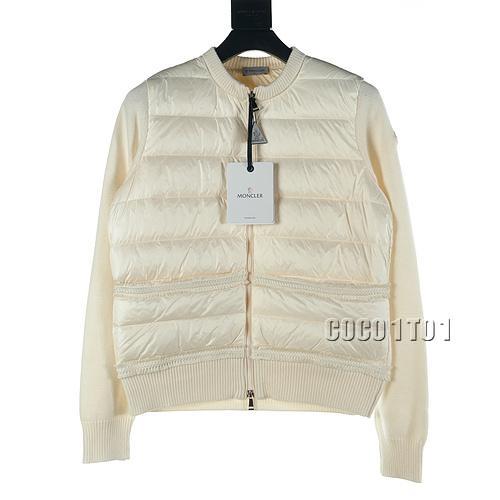 Moncler GRENOBLE Series Knitted Panel Down Jacket with Stand Collar