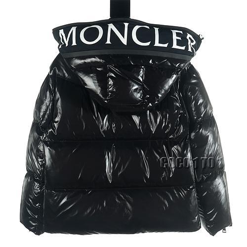 Moncler Women's Short Hooded Letter Down Jacket