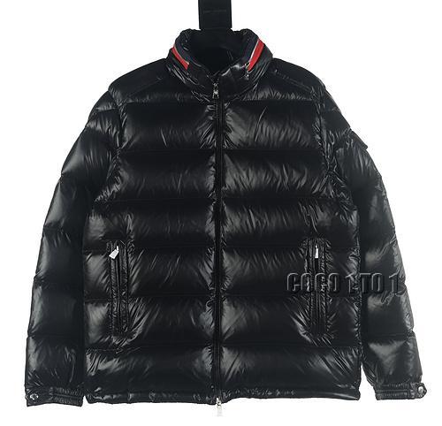 Moncler Men's Stand Collar Invisible Hooded Down Jacket